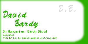 david bardy business card